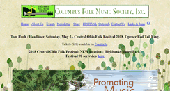 Desktop Screenshot of columbusfolkmusicsociety.org