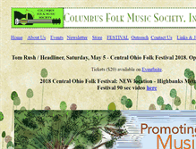 Tablet Screenshot of columbusfolkmusicsociety.org
